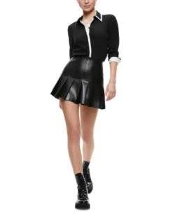 Willa Two Tone Blouse - Alice And Olivia -Alice And Olivia 13054991 fpx