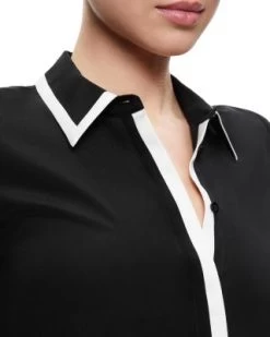 Willa Two Tone Blouse - Alice And Olivia -Alice And Olivia 13054992 fpx