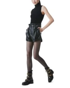 Reagan Faux Leather Shorts - Alice And Olivia -Alice And Olivia 13055350 fpx