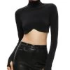 Mock Neck Crop Top - Alice And Olivia -Alice And Olivia 13073055 fpx