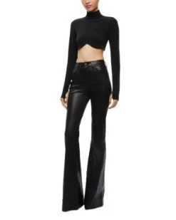 Mock Neck Crop Top - Alice And Olivia -Alice And Olivia 13073117 fpx