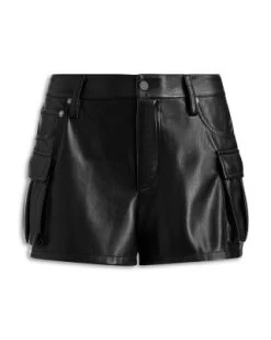 Cay Faux Leather Cargo Shorts - Alice And Olivia -Alice And Olivia 13073142 fpx