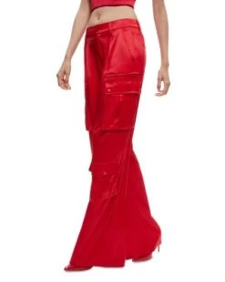 Joette Satin Wide Leg Cargo Pants - Alice And Olivia -Alice And Olivia 13073180 fpx