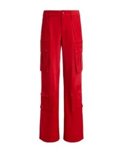 Joette Satin Wide Leg Cargo Pants - Alice And Olivia -Alice And Olivia 13073202 fpx