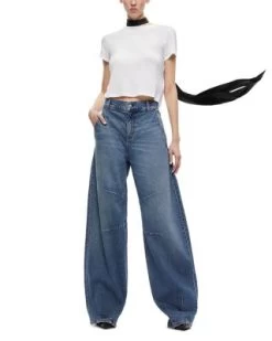 Parker Balloon Leg Jeans In Avery Blue - Alice And Olivia -Alice And Olivia 13073422 fpx