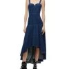 Donella Denim Bustier High/Low Dress - Alice And Olivia