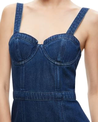 Donella Denim Bustier High/Low Dress - Alice And Olivia 4 Donella Denim Bustier High/Low Dress - Alice And Olivia - Image 2