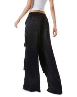 Joette Satin Wide Leg Cargo Pants - Alice And Olivia -Alice And Olivia 13075539 fpx