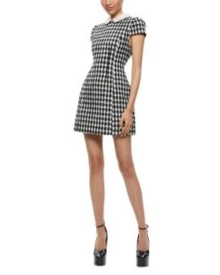 Velia Embellished Collar Short Sleeved Dress - Alice And Olivia -Alice And Olivia 13087686 fpx