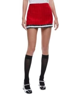 Rubi Tweed Mini Skirt - Alice And Olivia