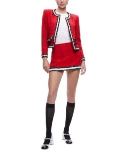 Rubi Tweed Mini Skirt - Alice And Olivia -Alice And Olivia 13092322 fpx