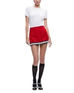 Rubi Tweed Mini Skirt - Alice And Olivia -Alice And Olivia 13092324 fpx