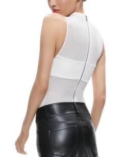 Nichol Sleeveless Mesh Bodysuit - Alice And Olivia -Alice And Olivia 13092340 fpx