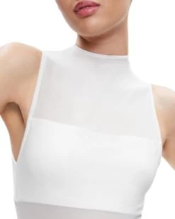 Nichol Sleeveless Mesh Bodysuit - Alice And Olivia -Alice And Olivia 13092343 fpx