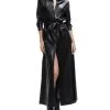 Chassidy Faux Leather Maxi Shirt Dress - Alice And Olivia -Alice And Olivia 13095369 fpx