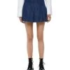 Carter Pleated Denim Mini Skirt - Alice And Olivia
