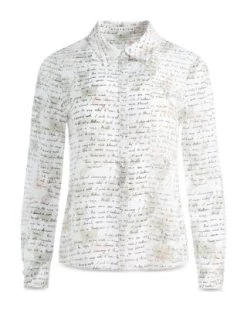 Willa Printed Silk Shirt - Alice And Olivia -Alice And Olivia 13110632 fpx