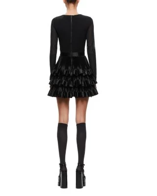 Chara Pleated Ruffled Midi Dress - Alice And Olivia 4 Chara Pleated Ruffled Midi Dress - Alice And Olivia - Image 2