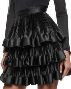 Chara Pleated Ruffled Midi Dress - Alice And Olivia 10 Chara Pleated Ruffled Midi Dress - Alice And Olivia -Alice And Olivia 13110902 fpx