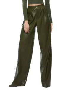 Pompey Pleated Faux Leather Pants - Alice And Olivia -Alice And Olivia 13121016 fpx