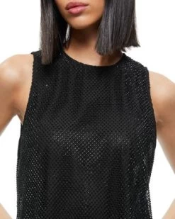 Angelina Embellished Net Tank - Alice And Olivia -Alice And Olivia 13121022 fpx