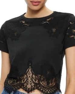 Stephen Lace Trim Top - Alice And Olivia -Alice And Olivia 13121034 fpx