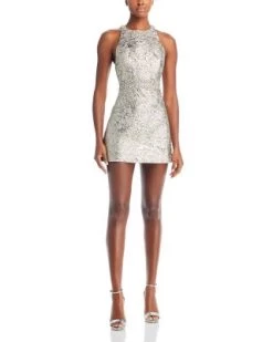 Dru Metallic Mini Dress - Alice And Olivia -Alice And Olivia 13139357 fpx