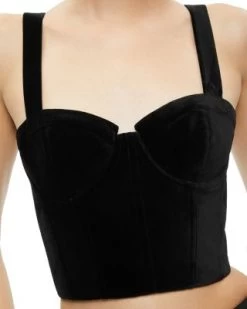 Jeanna Cropped Bustier Top - Alice And Olivia -Alice And Olivia 13142515 fpx