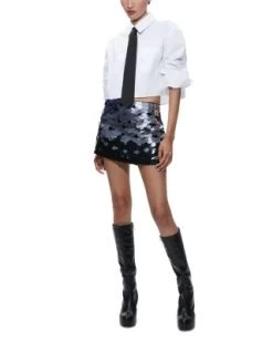 Large Sequined Mini Skirt - Alice And Olivia -Alice And Olivia 13150971 fpx