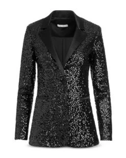 Breann Sequined Tuxedo Blazer - Alice And Olivia -Alice And Olivia 13151009 fpx