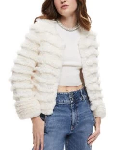 Fawn Faux Fur Jacket - Alice And Olivia