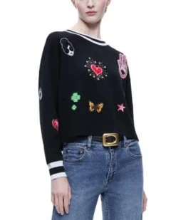 Wool Blend Gleeson Sweater - Alice And Olivia -Alice And Olivia 13156327 fpx