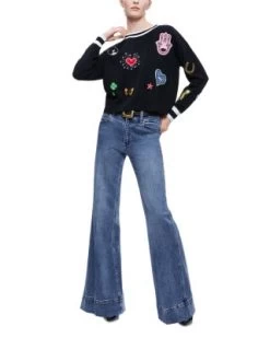 Wool Blend Gleeson Sweater - Alice And Olivia -Alice And Olivia 13156328 fpx