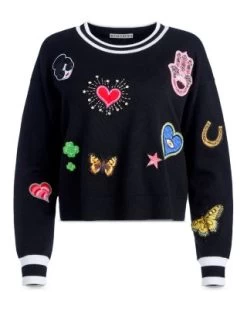 Wool Blend Gleeson Sweater - Alice And Olivia -Alice And Olivia 13156329 fpx