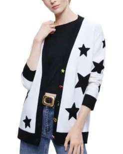 Bradford Novelty Button Star Print Cardigan - Alice And Olivia -Alice And Olivia 13156332 fpx