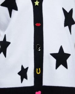 Bradford Novelty Button Star Print Cardigan - Alice And Olivia -Alice And Olivia 13156333 fpx