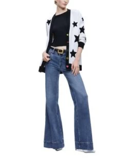 Bradford Novelty Button Star Print Cardigan - Alice And Olivia -Alice And Olivia 13156334 fpx