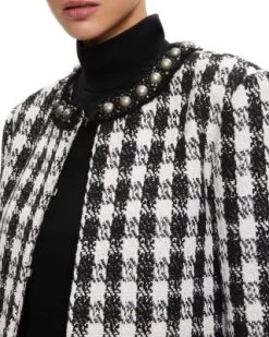 Deon Embellished 2 Piece Extendable Check Jacket - Alice And Olivia -Alice And Olivia 13162238 fpx