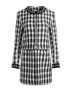 Deon Embellished 2 Piece Extendable Check Jacket - Alice And Olivia -Alice And Olivia 13162239 fpx