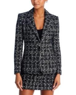 Macey Tweed Blazer - Alice And Olivia -Alice And Olivia 13165092 fpx