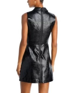 Ellis Sleeveless Faux Leather Mini Dress - Alice And Olivia -Alice And Olivia 13165912 fpx