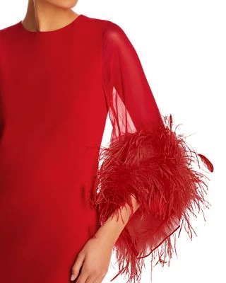 Izola Feather Cuff Mini Dress - 100% Exclusive - Alice And Olivia 7 Izola Feather Cuff Mini Dress - 100% Exclusive - Alice And Olivia - Image 5