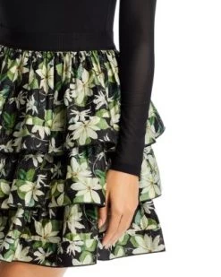 Chara Ruffle Skirt Mini Dress - Alice And Olivia -Alice And Olivia 13221069 fpx