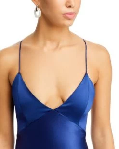 Montana Lace Up Back Slip Gown - Alice And Olivia -Alice And Olivia 13221079 fpx