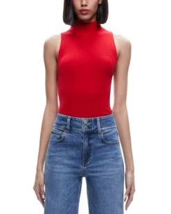 Darcey Ribbed Merino Wool Sweater Tank - Alice And Olivia -Alice And Olivia 13224034 fpx