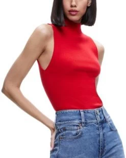 Darcey Ribbed Merino Wool Sweater Tank - Alice And Olivia -Alice And Olivia 13224036 fpx