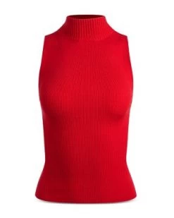 Darcey Ribbed Merino Wool Sweater Tank - Alice And Olivia -Alice And Olivia 13224064 fpx