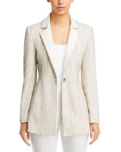 Yona Embellished Pinstripe Blazer - Alice And Olivia -Alice And Olivia 13227804 fpx