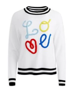 Albina Embroidered Wool Raglan Sweater - Alice And Olivia -Alice And Olivia 13241268 fpx