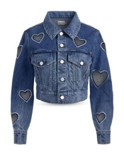 Jeff Embellished Cropped Denim Jacket - Alice And Olivia -Alice And Olivia 13241628 fpx